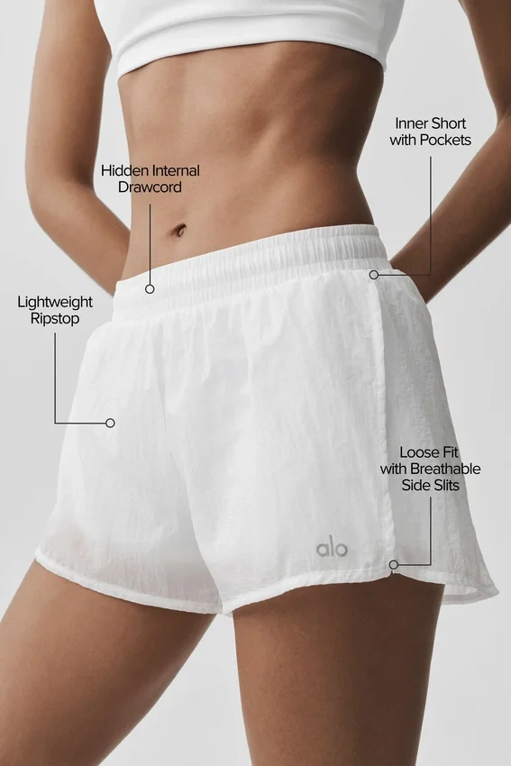Go Time-short met middelhoge taille - Wit