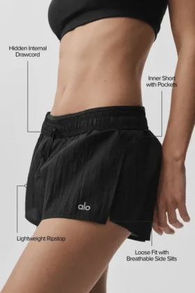 Go Time-short met middelhoge taille – Zwart