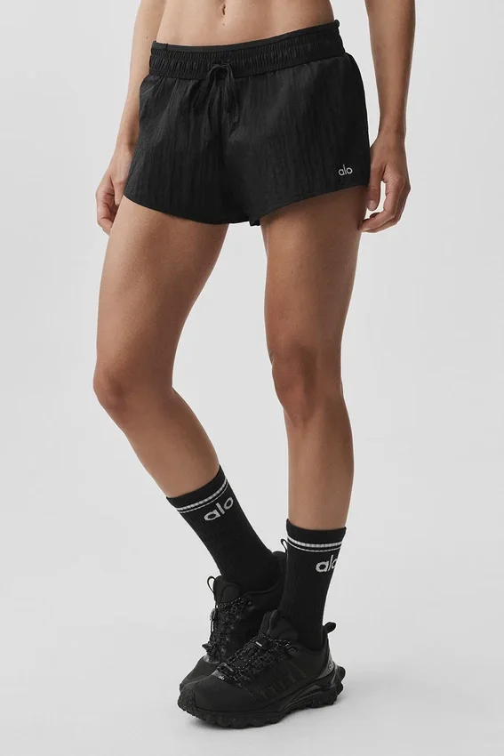 Go Time-short met middelhoge taille – Zwart