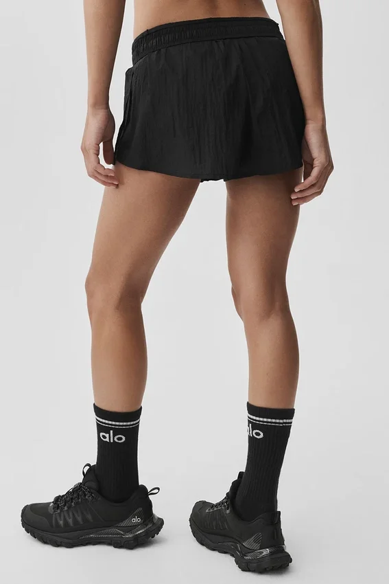 Go Time-short met middelhoge taille – Zwart