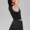 Goddess geribbelde Go-To-tanktop - Zwart