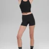 Goddess geribbelde Go-To-tanktop - Zwart
