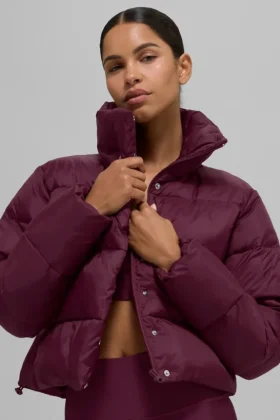 Gold Rush Puffer – Bordeauxrood