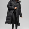 Gold Rush Puffer-trenchcoat - Zwart