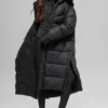 Gold Rush Puffer-trenchcoat - Zwart