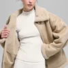 Grand-jas van imitatieschapenvacht - Woodland Tan