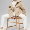 Grand-jas van imitatieschapenvacht - Woodland Tan