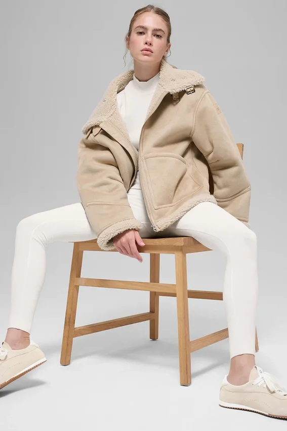 Grand-jas van imitatieschapenvacht - Woodland Tan