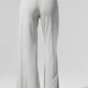 Halfdoorzichtige, delicate lounge-broek met uitlopende pijpen – Athletic Heather Grey