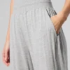 Halfdoorzichtige, delicate lounge-broek met uitlopende pijpen – Athletic Heather Grey