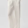 Halfdoorzichtige Golden Hour-broek met High-Waist-taille en rechte pijpen - ivoor