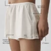 Halfdoorzichtige Golden Hour-korte broek met middelhoge taille - ivoor