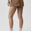 Halfdoorzichtige Golden Hour-korte broek met middelhoge taille - Sun Kissed Brown