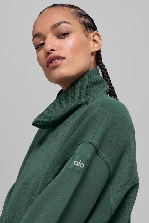 Hazy trui met staande kraag - Clover Green