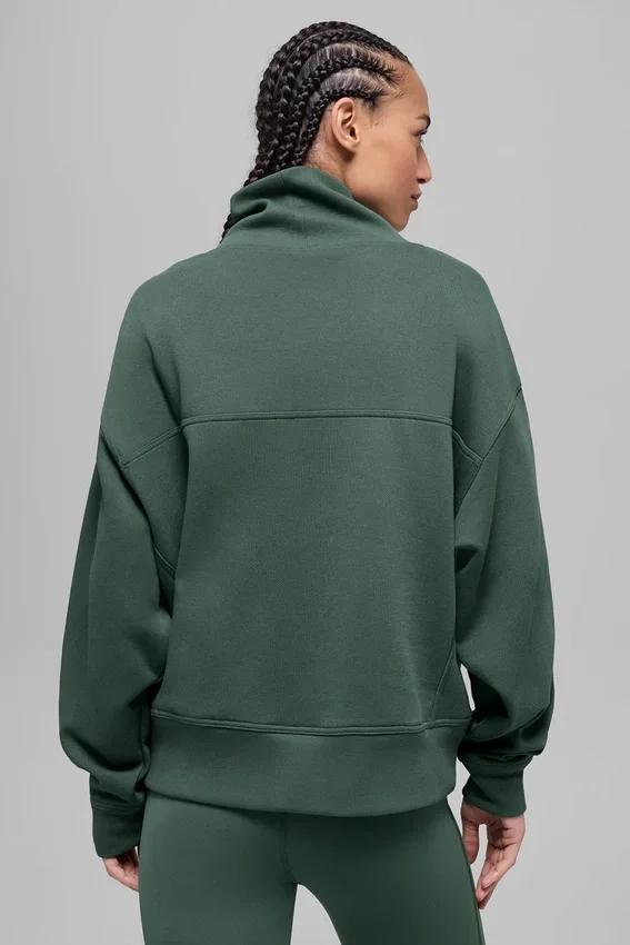 Hazy trui met staande kraag - Clover Green