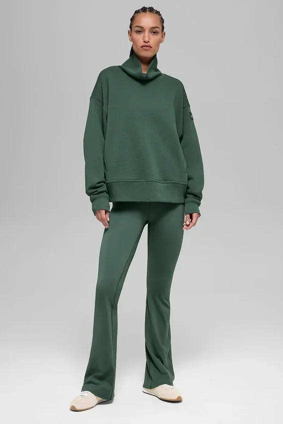 Hazy trui met staande kraag - Clover Green