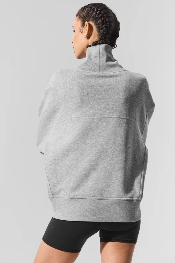 Hazy trui met staande kraag - donker Athletic Heather Grey