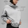 Hazy truie met staande kraag – Athletic Heather Grey