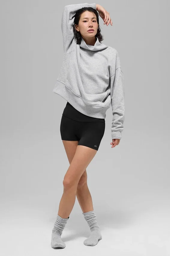 Hazy truie met staande kraag – Athletic Heather Grey