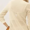 Heatwave lang vest van zijde en kasjmier - zandbeige