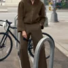 High Road broek met rechte pijpen - Espresso