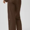 High Road broek met rechte pijpen - Espresso