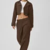 High Road broek met rechte pijpen - Espresso