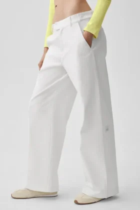 High Road broek met rechte pijpen - Wit