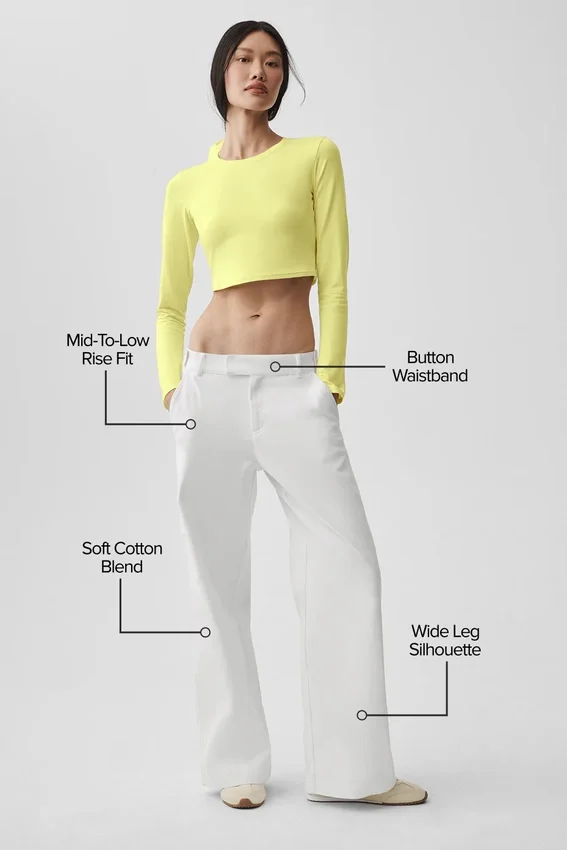 High Road broek met rechte pijpen - Wit
