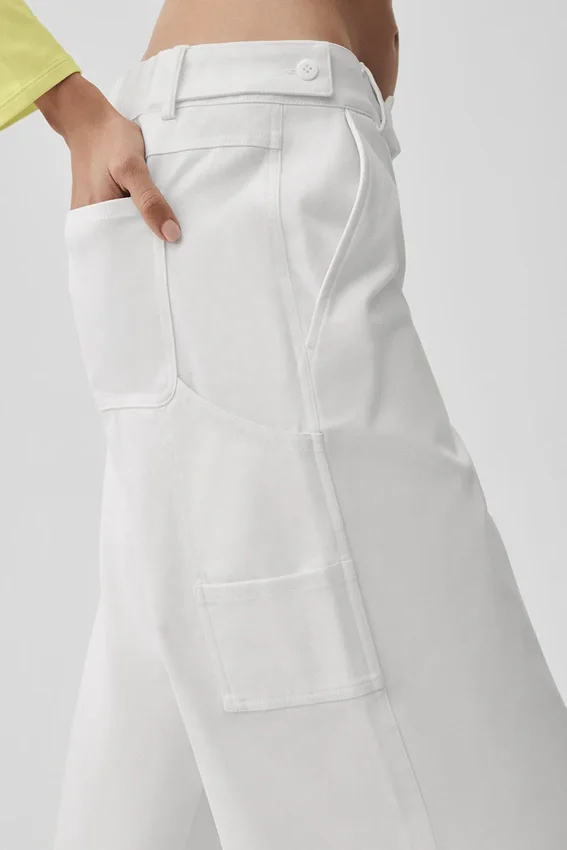 High Road broek met rechte pijpen - Wit