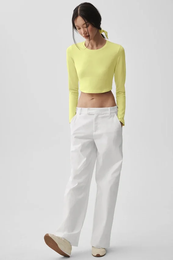 High Road broek met rechte pijpen - Wit