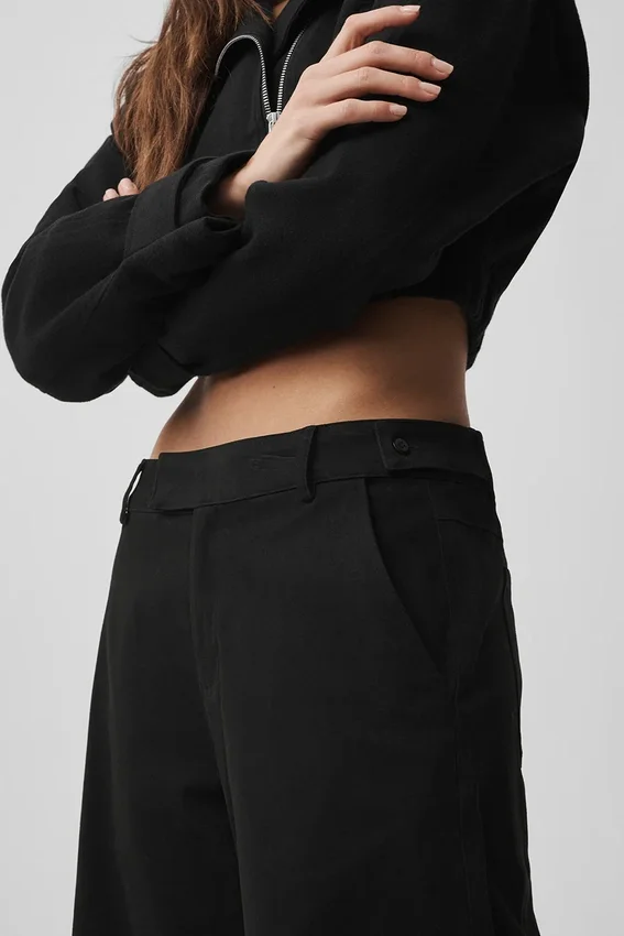 High Road broek met rechte pijpen - Zwart