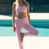 High-Waist 7/8 Heart Throb Legging – Candy Heart Pink/Wit