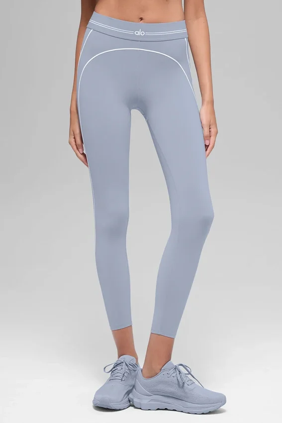 High-Waist 7/8 Heart Throb Legging – Winter Frost/Wit