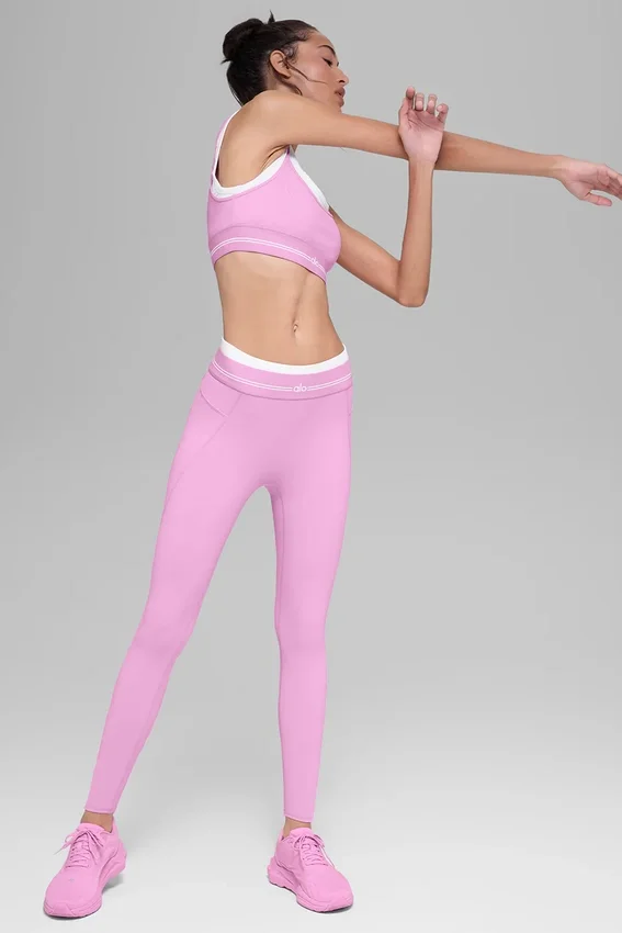 High-Waist 7/8-legging uit de Better Together-collectie – Candy Heart Pink/Whi