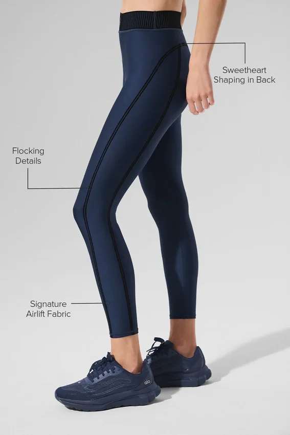 High-Waist 7/8-legging uit de Line-up-collectie - Navy