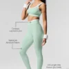 High-Waist Airbrush 7/8 Better Together Legging - Spearmint/Wit