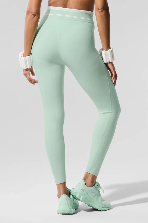High-Waist Airbrush 7/8 Better Together Legging - Spearmint/Wit