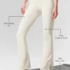 High-Waist Airbrush 7/8 bootcut bootcut legging - ivoor