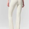 High-Waist Airbrush 7/8 bootcut bootcut legging - ivoor