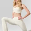 High-Waist Airbrush 7/8 bootcut bootcut legging - ivoor