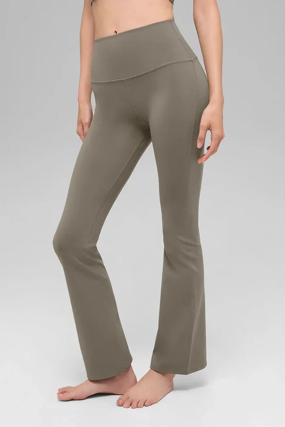 High-Waist Airbrush 7/8-bootcut-legging - Light Cocoa