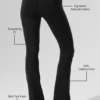 High-Waist Airbrush 7/8 bootcut legging - Zwart