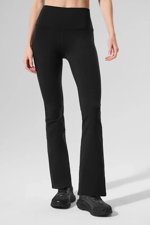 High-Waist Airbrush 7/8 bootcut legging - Zwart