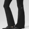 High-Waist Airbrush 7/8 bootcut legging - Zwart