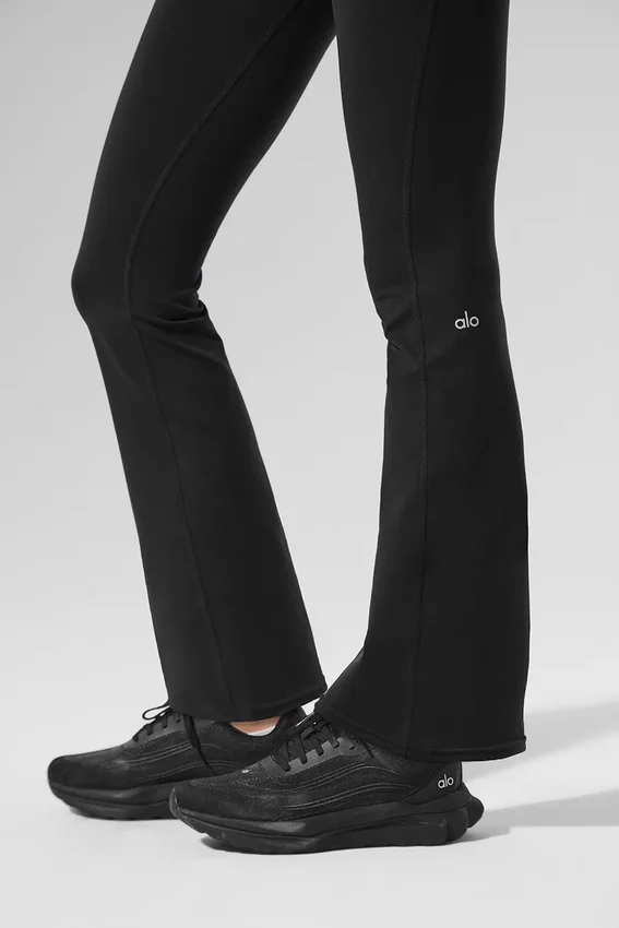 High-Waist Airbrush 7/8 bootcut legging - Zwart