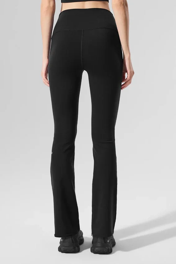 High-Waist Airbrush 7/8 bootcut legging - Zwart