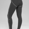 High-Waist Airbrush 7/8 Heart Throb Legging – Anthracite/White
