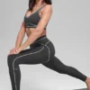 High-Waist Airbrush 7/8 Heart Throb Legging – Anthracite/White