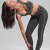 High-Waist Airbrush 7/8 Heart Throb Legging – Anthracite/White